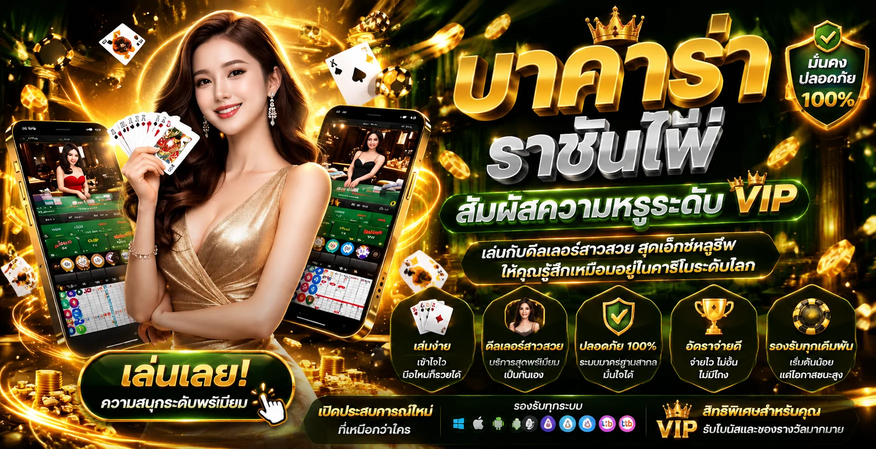 โต๊ะบาคาร่าออนไลน์และคาสิโนสด SA Gaming Sexy Baccarat ที่ RUAYHENG289